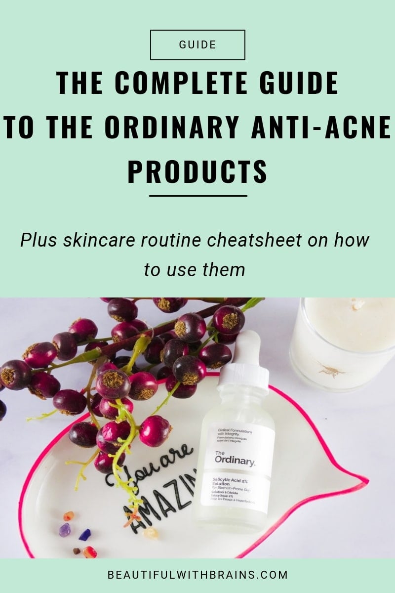 the complete guide to the ordinary anti acne skincare products
