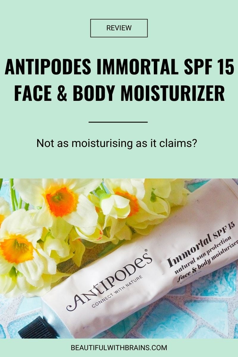 Antipodes Immortal SPF 15 Face & Body Moisturizer review