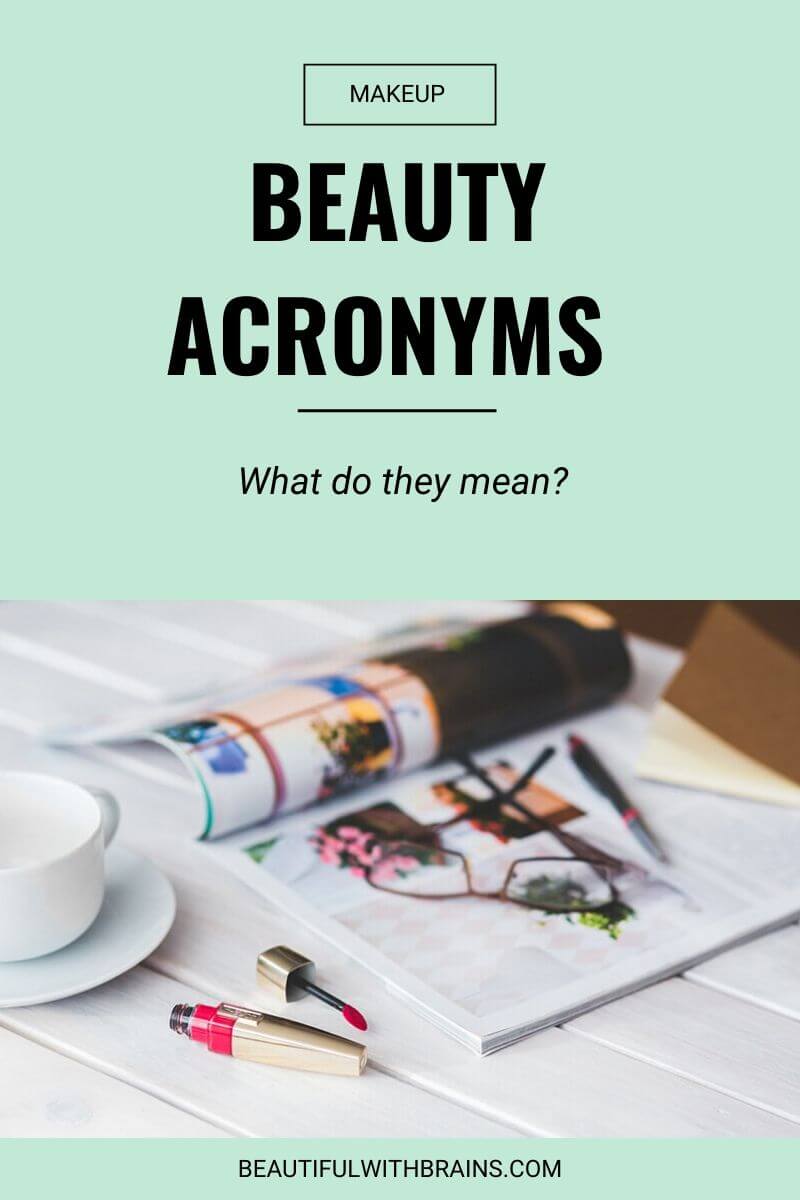 beauty acronyms and abbreviations