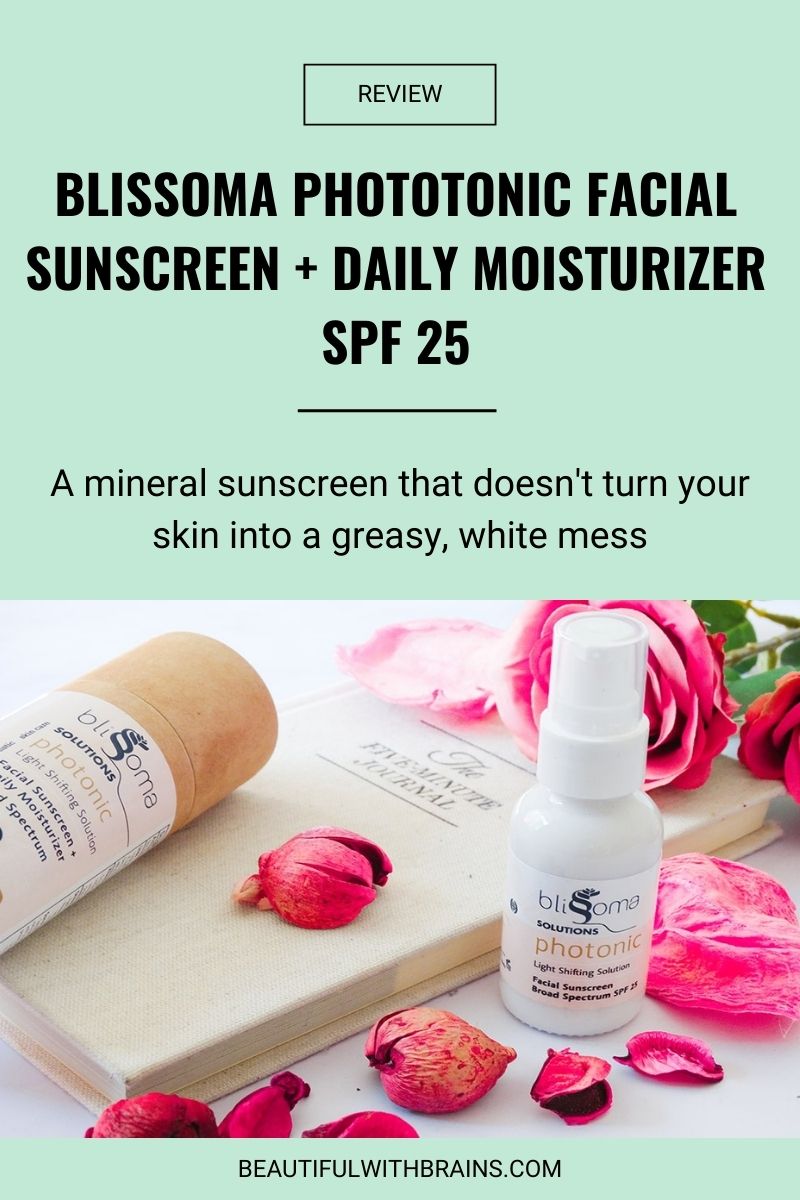 Blissoma Phototonic Facial Sunscreen + Daily Moisturizer SPF 25 review