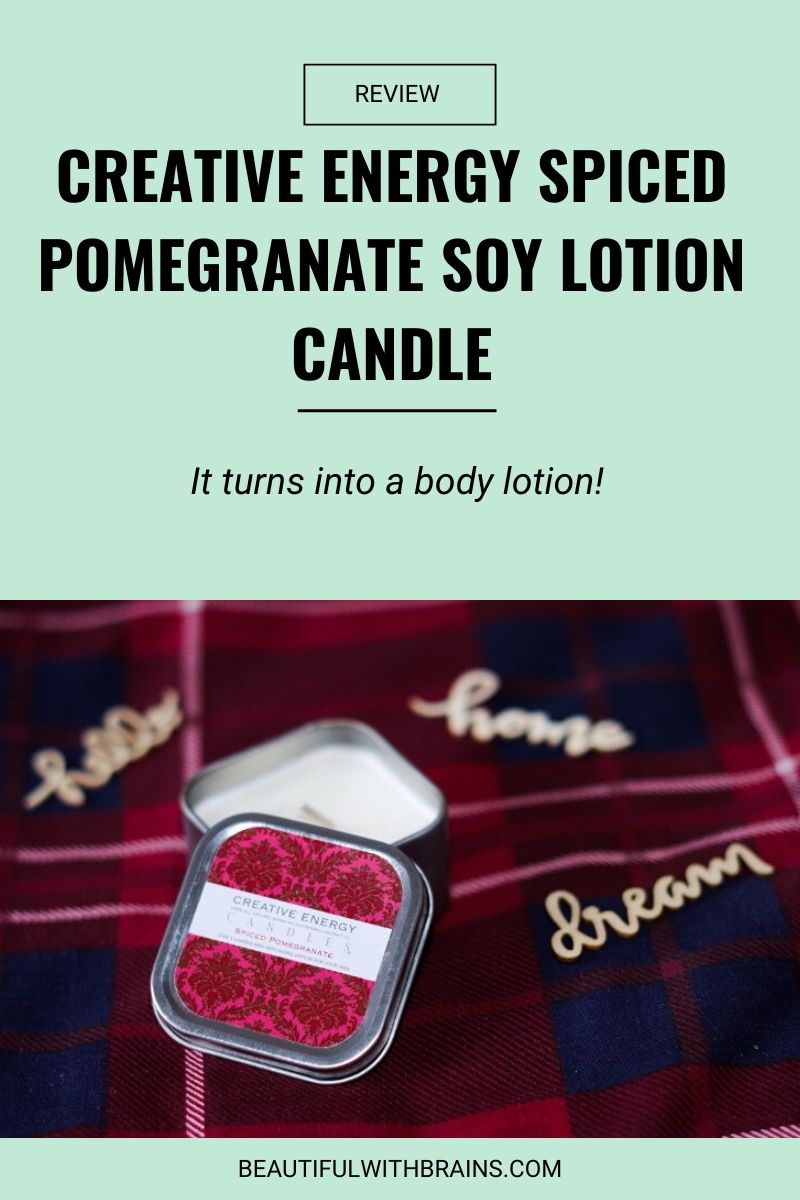 Creative Energy Spiced Pomegranate Soy Lotion Candle review