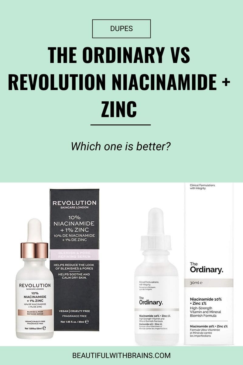 dupes the ordinary vs revolution niacinamide + zinc