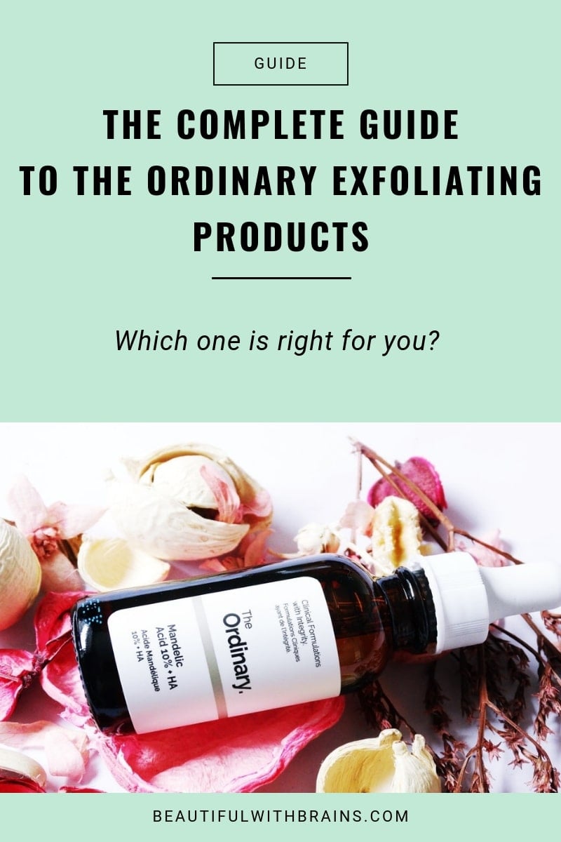 guide to the ordinary exfoliating products