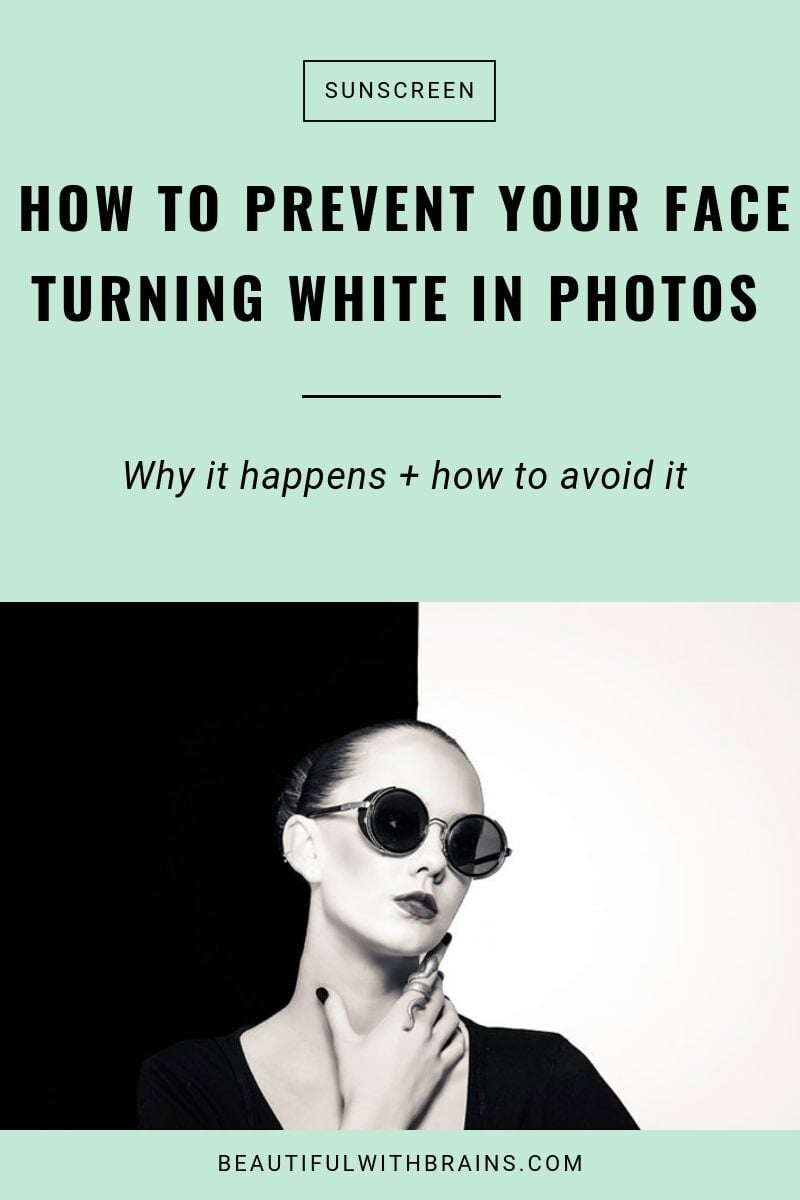 how to prevent your face from turning white in photos