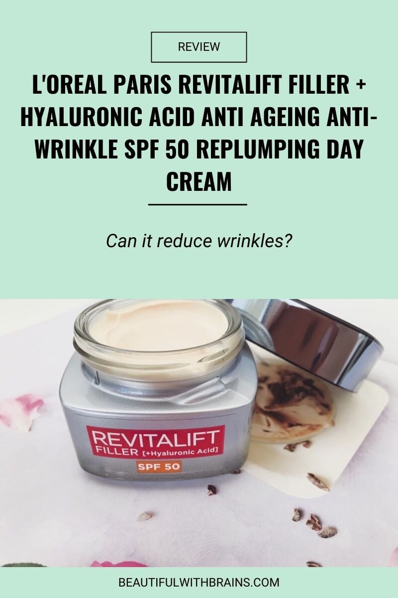 L'Oreal Paris Revitalift Filler + Hyaluronic Acid Anti Ageing Anti-Wrinkle SPF 50 Replumping Day Cream review