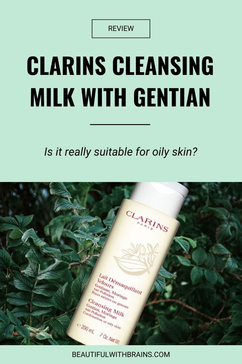 review clarins cleansing milk with gentian