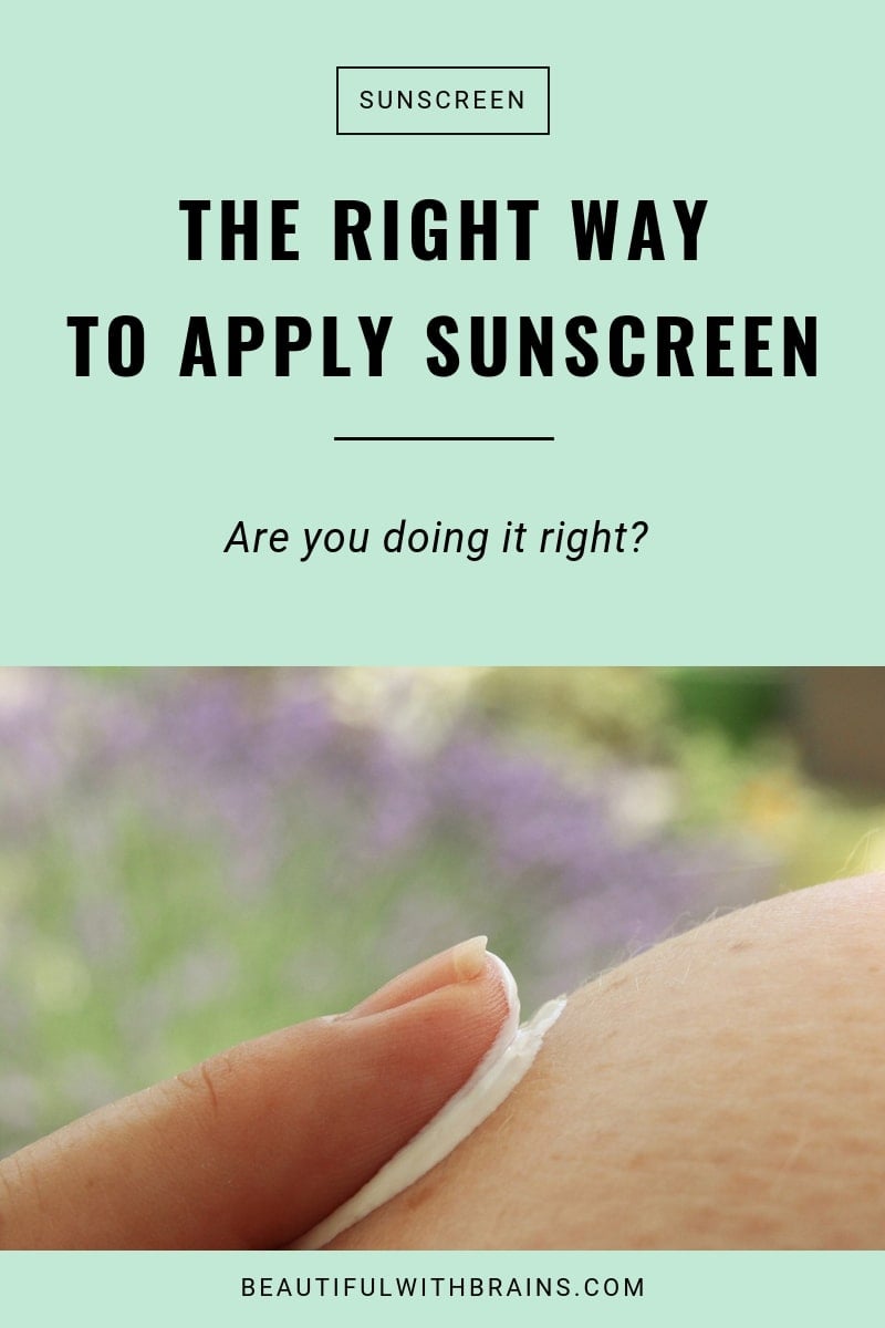 how to apply sunscreen the right way